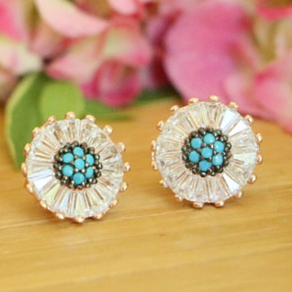 Grand Bazaar Jewelers Jewelry - Sterling Silver Nano Turquoise & Cubic Zirconia